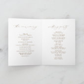 Moderne Schrift Herzen im Sand Strand Hochzeit  Pr Programm (Innenseite)