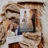 Moderne Schrift Hochzeit Dankeschön Karte