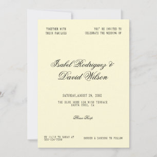 Moderne Schrift Hochzeit Einladung