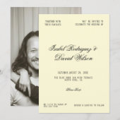 Moderne Schrift Hochzeit Einladung (Vorne/Hinten)