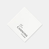 Moderne Schrift Hochzeit Personalisierter Name Dat Serviette (Ecke)