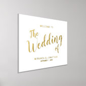 Moderne Schrift Hochzeit Willkommen Gold Foliendrucke (Ablage )