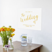 Moderne Schrift Hochzeit Willkommen Gold Foliendrucke (Ablage(Küche))