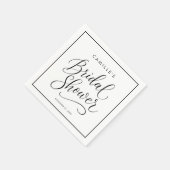 Moderne Schrift Hochzeitsdusche Serviette (Ecke)