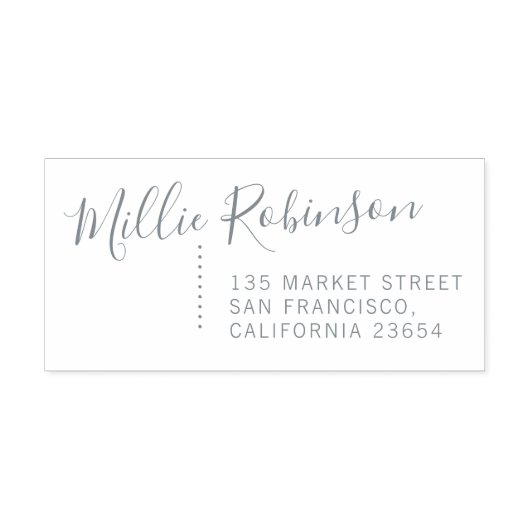 Moderne Schrift | Individuelle Name und Rücksendea Permastempel (Design)