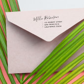 Moderne Schrift | Individuelle Name und Rücksendea Permastempel