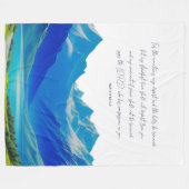 Moderne Schrift Isaiah 54:10 Fleecedecke (Vorderseite (Horizontal))