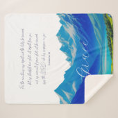 Moderne Schrift Isaiah 54:10 Sherpadecke (Vorderseite (Horizontal))