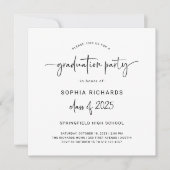 Moderne Schrift | Klasse der Graduierungspartei 20 Einladung (Vorderseite)