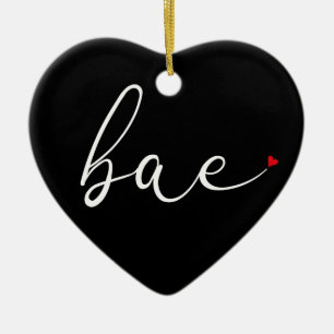 Moderne Schrift Liebe Herz Bae Definition Keramik Ornament