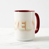 Moderne Schrift Lovely Ästhetik  Tasse (VorderseiteRechts)