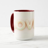Moderne Schrift Lovely Ästhetik  Tasse (Vorderseite Links)