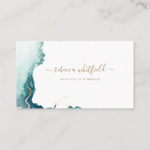 Moderne Schrift Marmor Achat Abstraktes Muster Visitenkarte