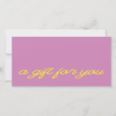 Moderne Schrift Mauve Pink QR-Code-Geschenkgutsche (Vorderseite)