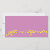 Moderne Schrift Mauve Pink QR-Code-Geschenkgutsche (Vorderseite)
