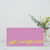 Moderne Schrift Mauve Pink QR-Code-Geschenkgutsche (Stehend Vorderseite)