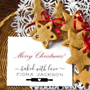 Moderne Schrift, mit Liebe gebacken - erstellen Si Gummistempel