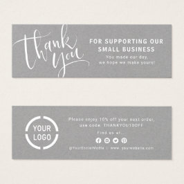 Moderne Schrift mit Logo-Geschäft danke einfügen