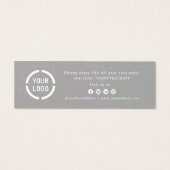 Moderne Schrift mit Logo-Geschäft danke einfügen (Rückseite)