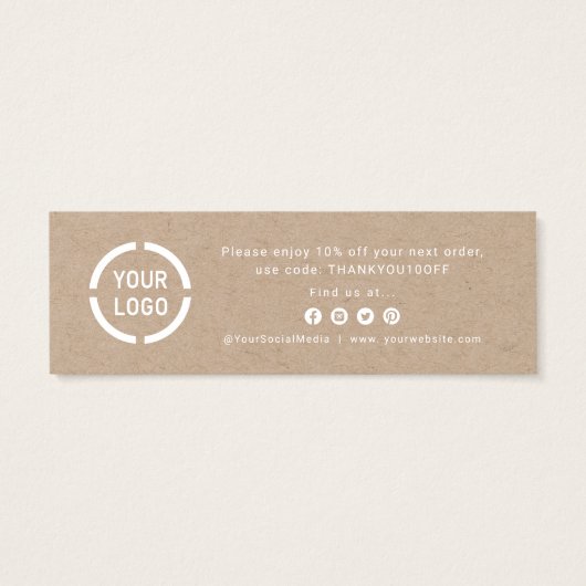 Moderne Schrift mit Logo-Geschäft danke einfügen (Rückseite)