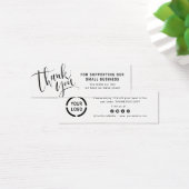 Moderne Schrift mit Logo-Geschäft danke einfügen (Schreibtisch)