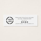 Moderne Schrift mit Logo-Geschäft danke einfügen (Rückseite)