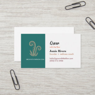 Moderne Schrift	Moderne Visitenkarte   Wachsen mit