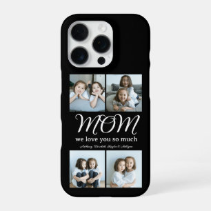 Moderne Schrift Mom Wir lieben Dich Foto-Collage  iPhone 16 Pro Hülle