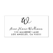 Moderne Schrift Monogramm Rücksendeadresse Permastempel (Design)