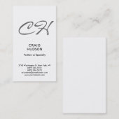 Moderne Schrift Monogramm Visitenkarte für profess (Vorne/Hinten)