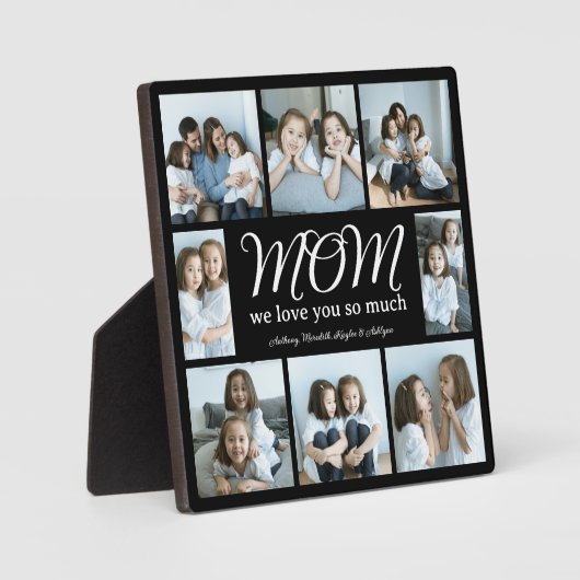 Moderne Schrift Mutter wir lieben dich Foto-Collag Fotoplatte (Vorderseite)