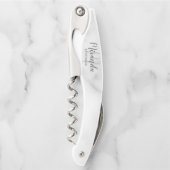 Moderne Schrift personalisierte Brautjungfer Kellnermesser (Vorderseite)