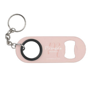 Moderne Schrift personalisierte Brautjungfer Mini Flaschenöffner