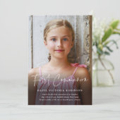 Moderne Schrift Religiöse Erste Kommunion Einladung (Stehend Vorderseite)