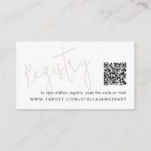 Moderne Schrift Rosa Baby Shower QR-Code-Geschenkl Begleitkarte (Vorderseite)