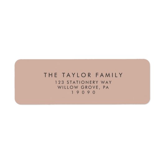 Moderne Schrift | Rücksendeadresse der Lachsfamili (Vorne)