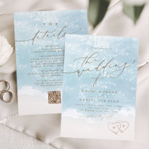 Moderne Schrift Sand Herzen Strand Hochzeit Alles 