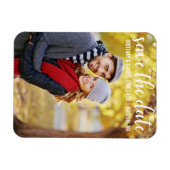 Moderne Schrift | Save the Date Couple Foto Magnet (Horizontal)