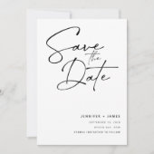 Moderne Schrift Save the Date Einladung (Vorderseite)