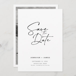 Moderne Schrift Save the Date Einladung