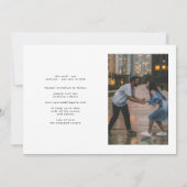 Moderne Schrift Save the Date Einladung zum Hochze (Rückseite)