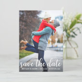 Moderne Schrift | SAVE THE DATE FOTO (Stehend Vorderseite)