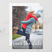 Moderne Schrift | SAVE THE DATE FOTO (Vorne/Hinten)