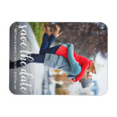 Moderne Schrift | SAVE THE DATE FOTO Magnet (Horizontal)