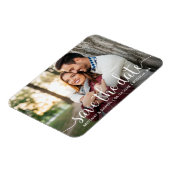 Moderne Schrift | SAVE THE DATE FOTO Magnet (Linke Seite)