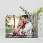 Moderne Schrift | Save the Date Fotokarte (Stehend Vorderseite)