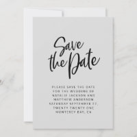 Moderne Schrift Save the Date Hochzeitsankündigung