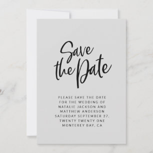 Moderne Schrift Save the Date Hochzeitsankündigung
