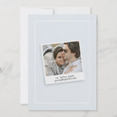 Moderne Schrift Save the Date Retro-Foto-Hochzeit (Rückseite)