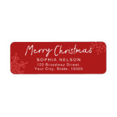 Moderne Schrift Schneeflocken Weihnachten Rücksend (Vorne)